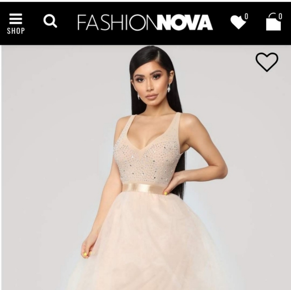 shion Nova Dress, peachy blush color maxi dress
